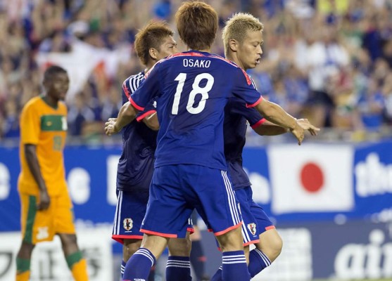 Fiesta de goles en amistoso Japón-Zambia