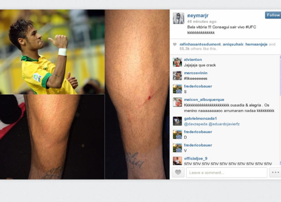 Neymar se quejó del juego brusco de Honduras