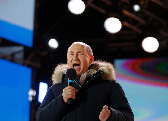 Putin obtiene aplastante victoria en elecciones rusas