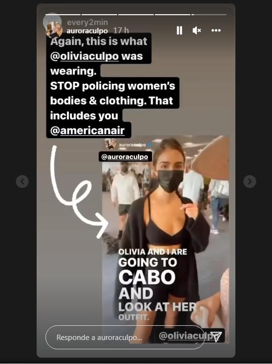 Esta es la ropa ‘inapropiada’ por la que Olivia Culpo casi no se sube a un avión.