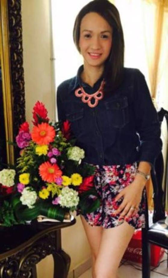 La joven July Carranza, esposa del futbolista Odis Borjas del Real España.