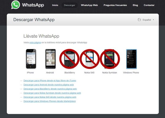 WhatsApp dejará de funcionar para varios teléfonos en el 2017