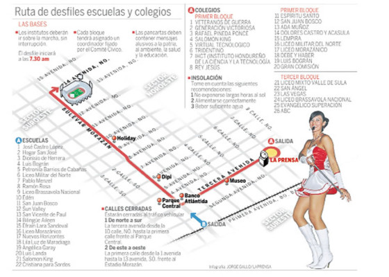 Las escuelas de San Pedro Sula rendirán hoy homenaje a la Patria