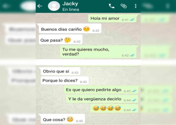 'Me gustaría saber cuándo me darás la prueba de amor', le escribe el joven enamorado a su novia.