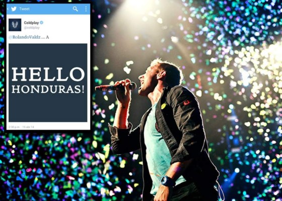 Coldplay le dice 'Hello' a Honduras en Twitter