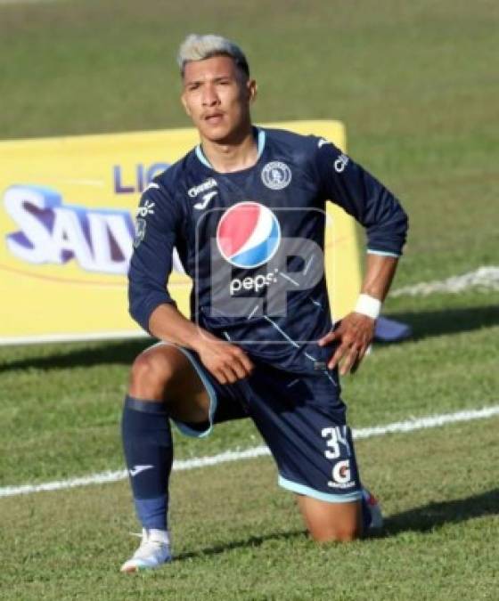 Así celebró Kevin López su gol y el tercero del Motagua que arrasó con el Real de Minas.