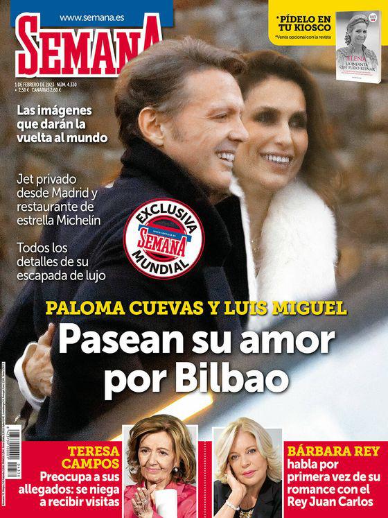 La revista Semana ha publicado varias fotos de Luis Miguel y Paloma Cueva.