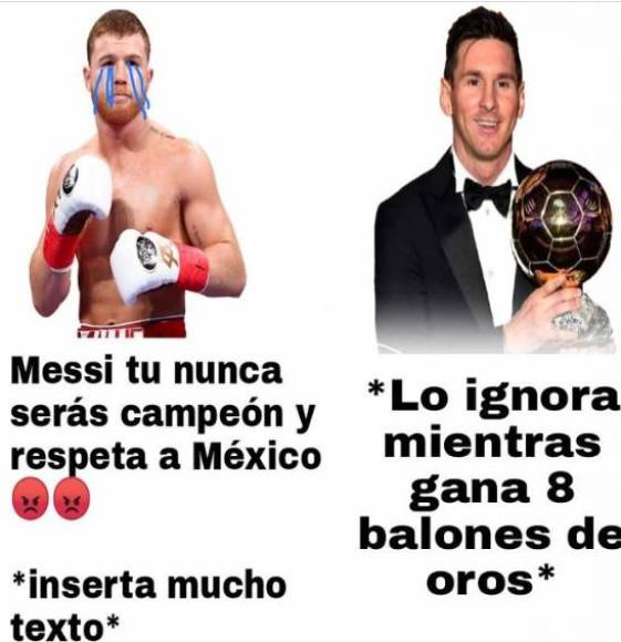 Los mejores memes de la polémica Canelo-Messi