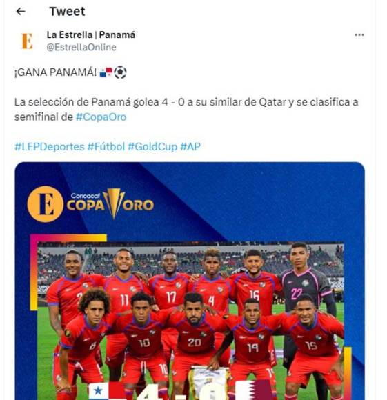 Los medios panameños reaccionaron emocionados por el pase a semifinales. 