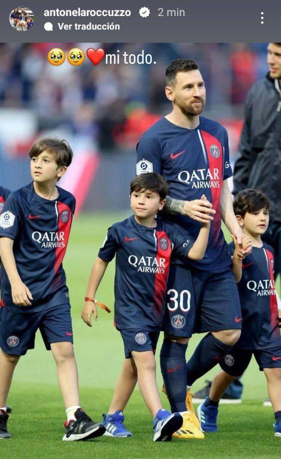 Antonela estuvo presente en el estadio y compartió esta Stories en su cuenta oficial de Instagram.