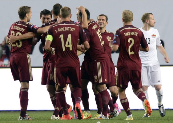 Rusia ahoga sus penas mundialistas aplastando a Liechtenstein