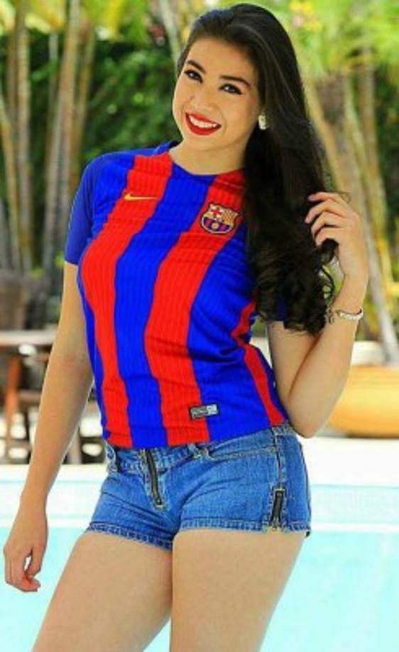 Stephany Izaguirre: Una hermosa hondureña que apoya al FC Barcelona.