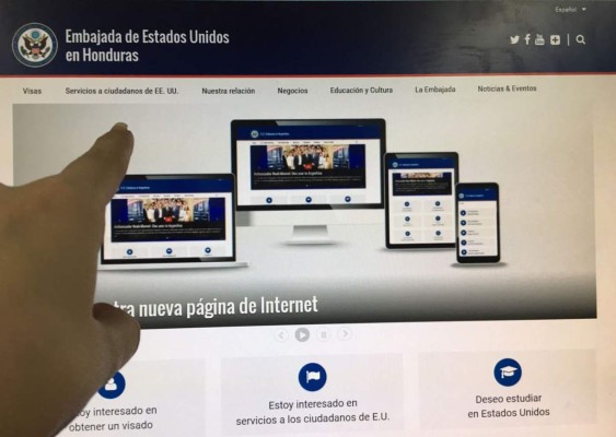 Embajada de Estados Unidos en Honduras renueva su sitio web