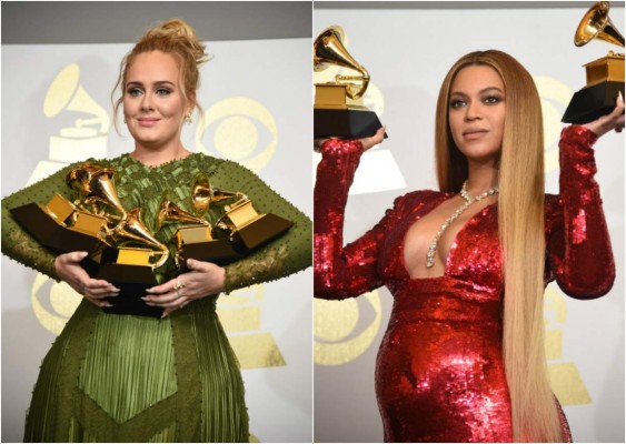 El dulce mensaje de Adele a Beyoncé en los Grammy&nbsp;&nbsp;
