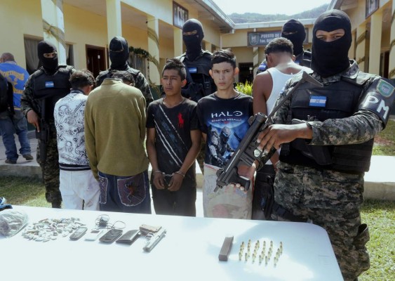 Capturan a miembros de la MS en Tegucigalpa