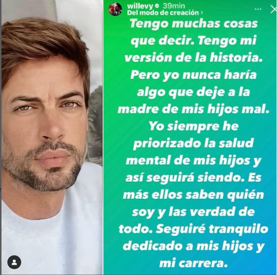 William Levy no contará su versión del fin de su relación con Elizabeth Gutiérrez.
