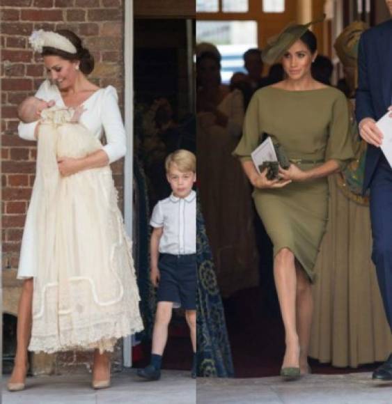 Las duquesas hicieron su aparición un día después del bautizó del príncipe Louis de Cambridge, tercer hijo de Kate Middleton.
