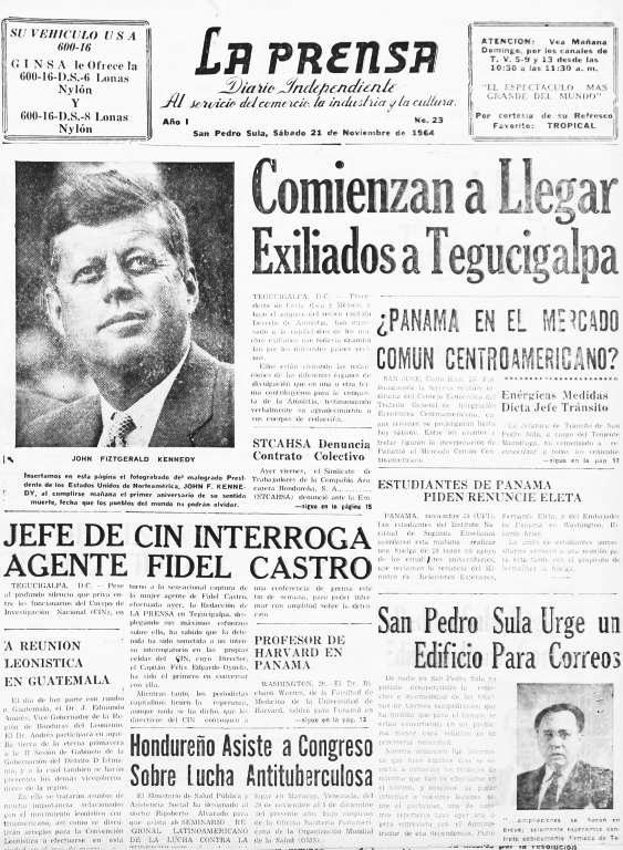 Noviembre -1964.LA PRENSA informó sobre la muerte de John F. Kennedy, presidente de EUA. Y en 1964 recordó el primer año de su muerte.