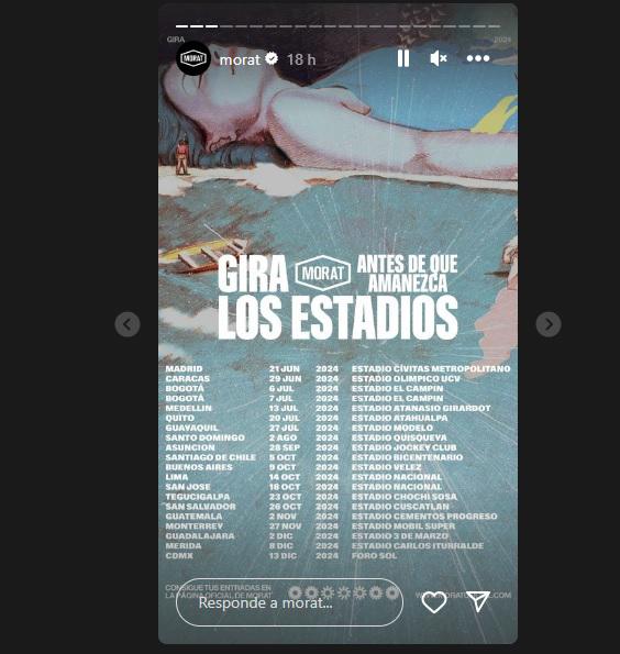 Fue en Instagram donde Morat confirmó su visita a Honduras.