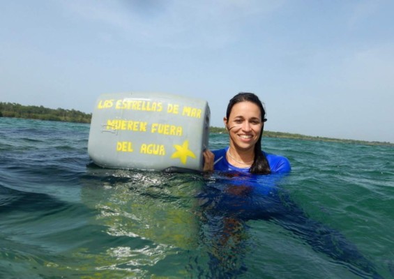 Curla investiga estrellas de mar que están a punto de desaparecer en Honduras