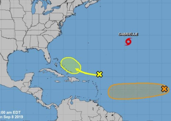 Gabrielle se fortalece en el Atlántico junto a otros dos fenómenos
