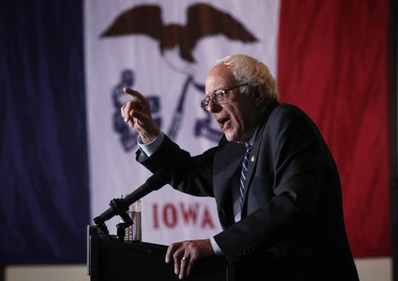 Sanders, el izquierdista que busca 'hacer historia' en Iowa