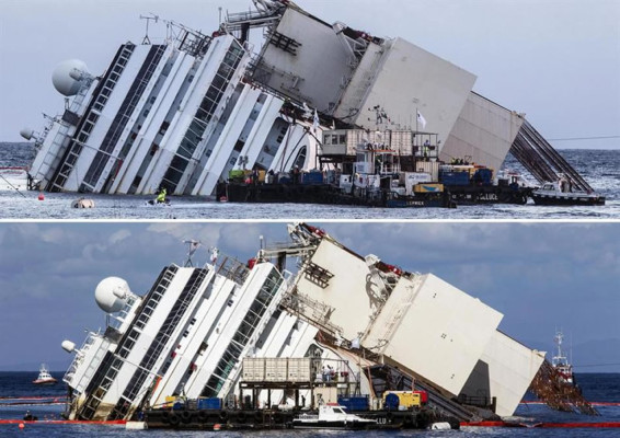 Concluye con éxito el enderezamiento del Costa Concordia