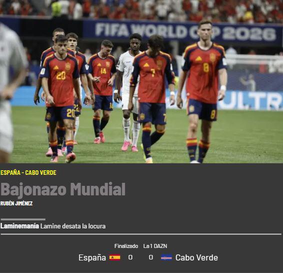 Indignación por España tras su debut en el Mundial y esto dicen de Cabo Verde