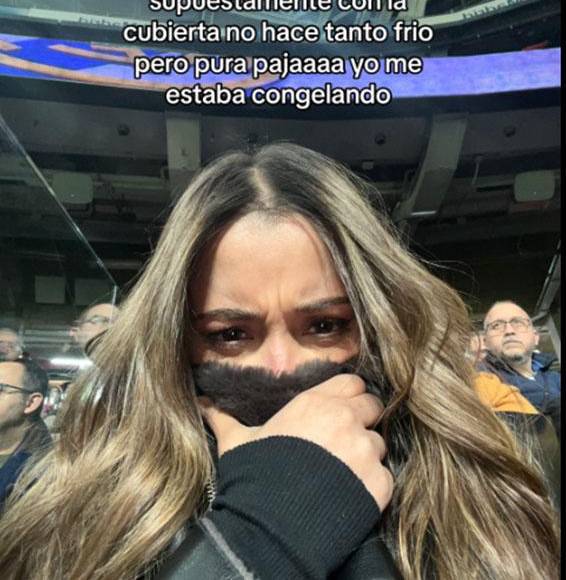 Nuni presumió en sus redes sociales que no la pasó bien por las bajas temperaturas en España. 