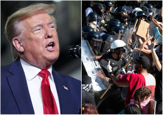 Trump advierte que parará 'en seco' a saqueadores mientras siguen protestas contra el racismo en EEUU