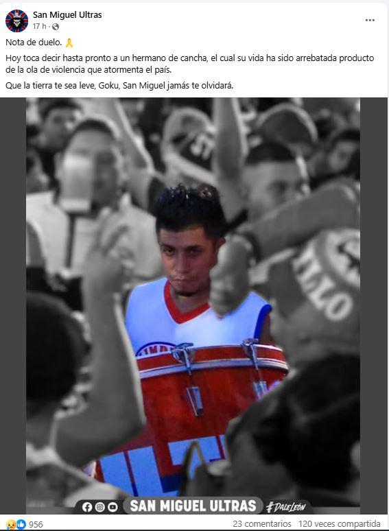 Matan a balazos a Goku, popular barrista del Olimpia