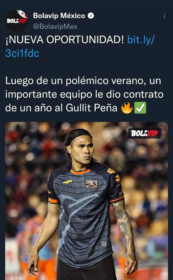 “Nueva oportunidad”, titularon algunos portales mexicanos al hacer mención del fichaje de Carlos Peña al Vida.