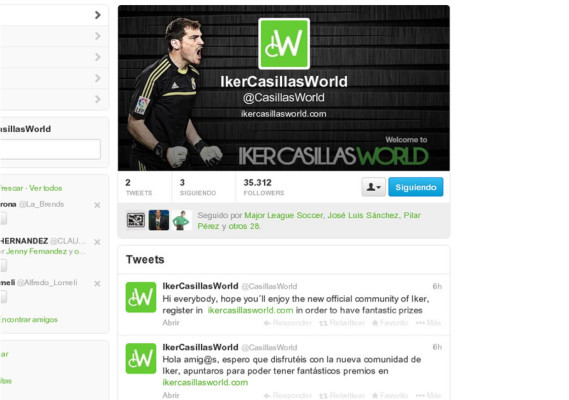 Iker Casillas ya tiene cuenta de Twitter