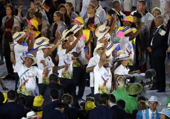Así desfiló Honduras en la inauguración de los Juegos Olímpicos 2016