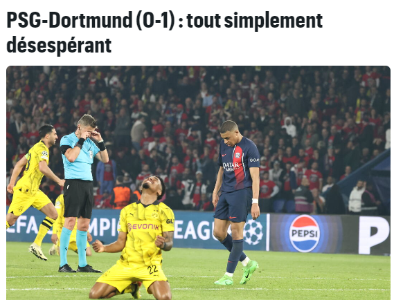 “Simplemente desesperado”, L’Parisien de Francia.