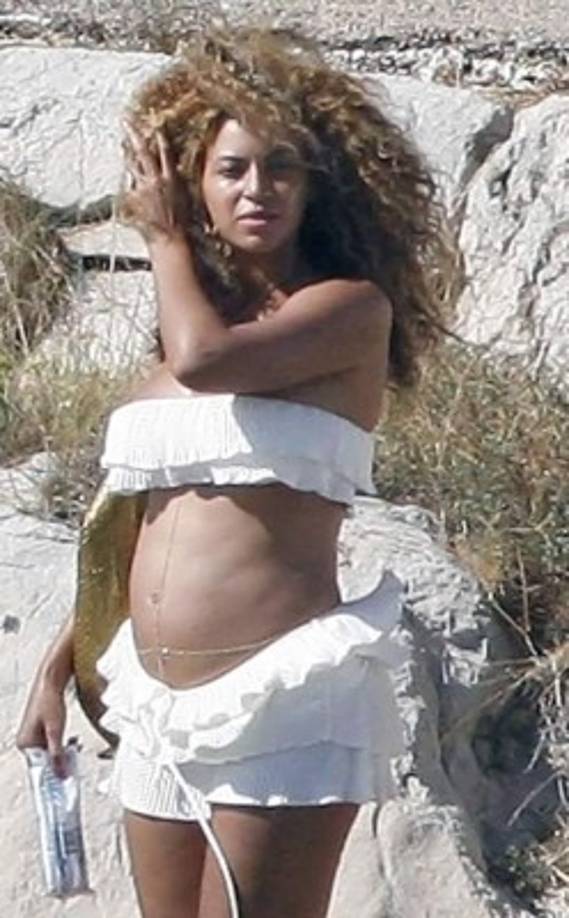 Beyoncé durante el embarazo de Blue Ivy Carter.