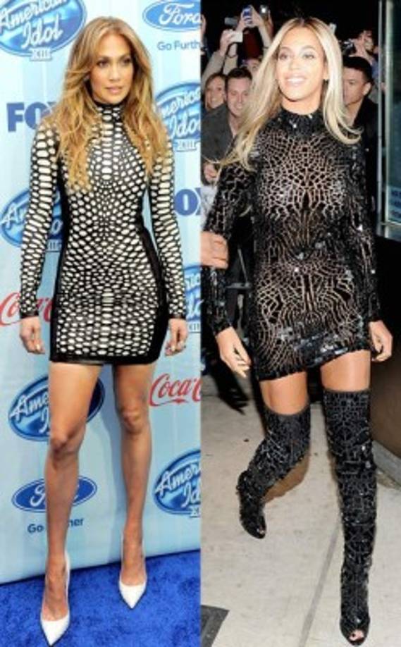Beyoncé también a copiado el look y hasta los movimientos de Jennifer López.