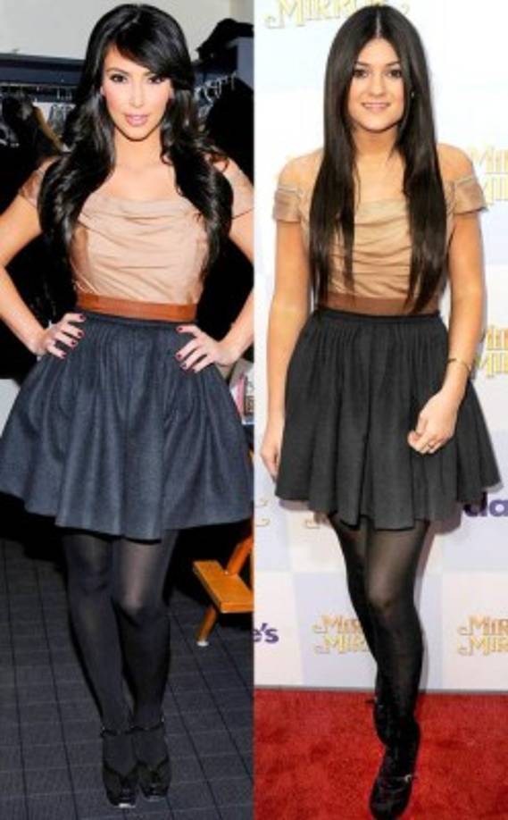 La influencia de Kim Kardashian sobre Kylie Jenner es evidente.