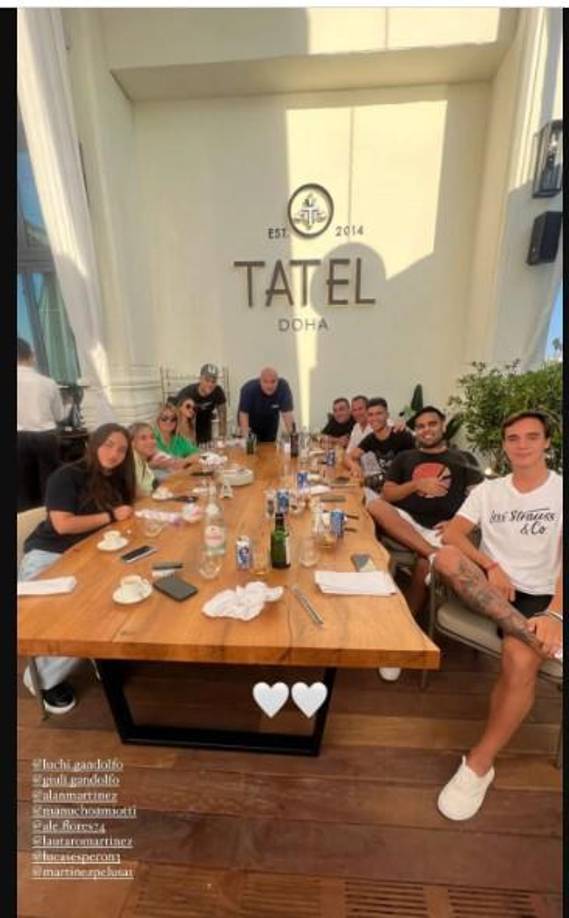 Lautaro Martínez también estuvo son su familiares.