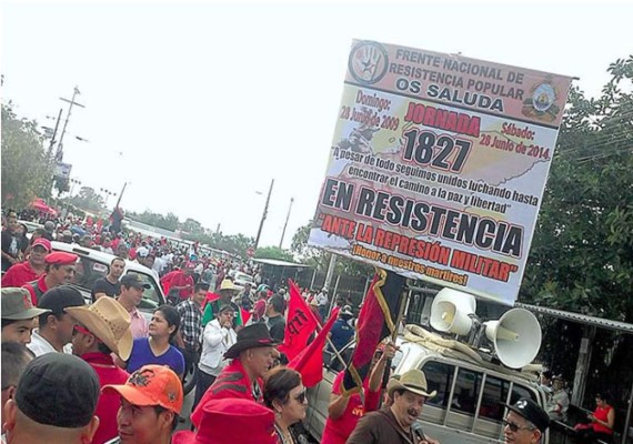 Resistencia conmemora el quinto aniversario de la expulsión del poder de Manuel Zelaya