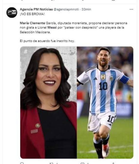 Proponen declarar persona non grata a Messi en México
