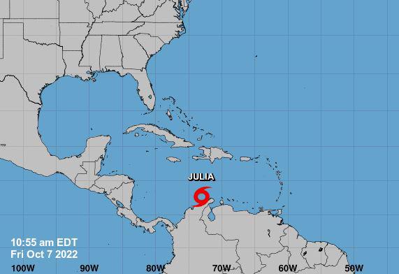 Se forma la tormenta tropical Julia y amenaza con ser huracán en las próximas horas