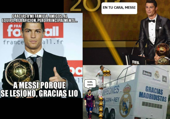 Los memes de Cristiano Ronaldo tras recibir el Balón de Oro