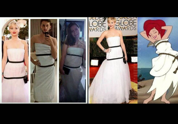 Jennifer Lawrence y los peores vestidos de los Globos de Oro 2014