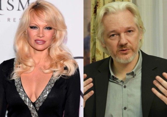 Pamela Anderson pide a Francia que acoja a Julian Assange  