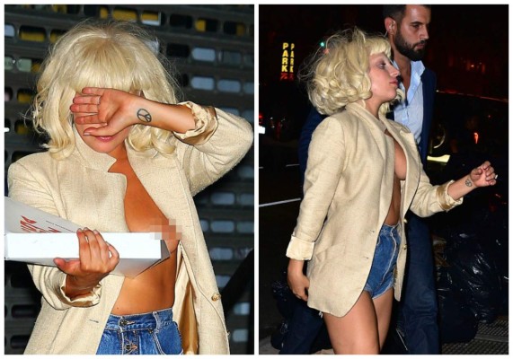Lady Gaga muestra por accidente un seno a los paparazis