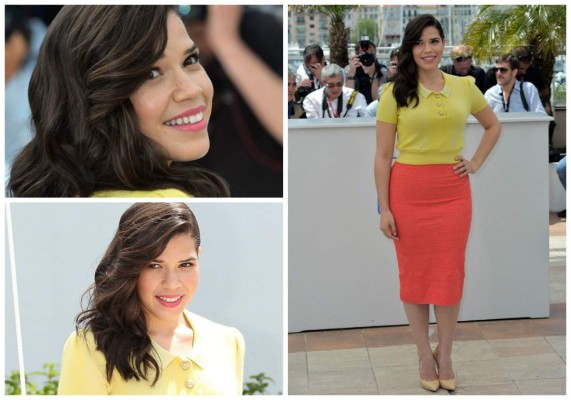 América Ferrera luce radiante en el festival de cine en Cannes