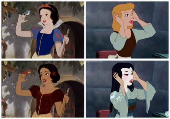 Princesas de Disney cambian de raza