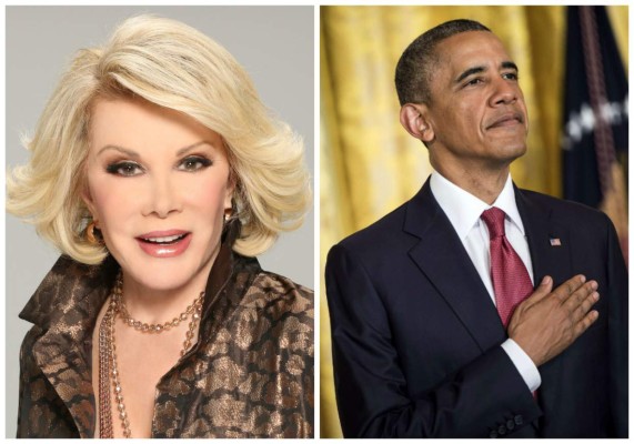 Joan Rivers dice que Barack Obama es gay
