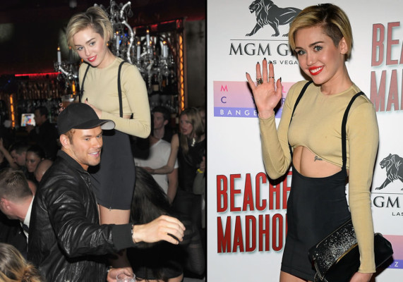 El beso lésbico de Miley Cyrus en show de Britney Spears